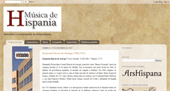 Desktop Screenshot of musicadehispania.net